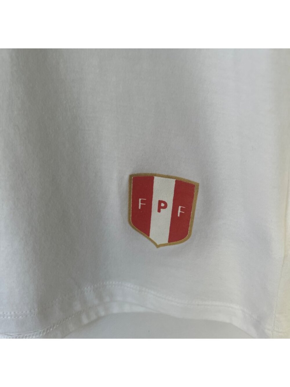 FPF Vamos Peru Soccer Futbol Tshirt Womens Large White New Official Licensed - Picture 6 of 11